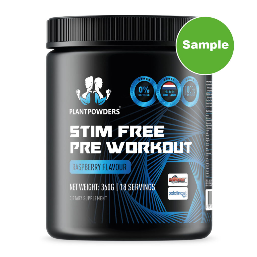 Stim Free Pre Workout Framboos Sample (1 shake)