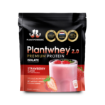 Plantwhey 2.0 Aardbei Gezoet Voorkant